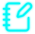 Neon lucide_notebook-pen