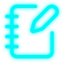 Neon lucide_notebook-pen