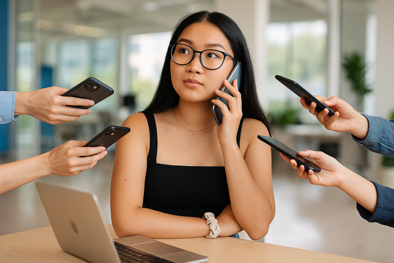 reclutadora trabajando en remoto