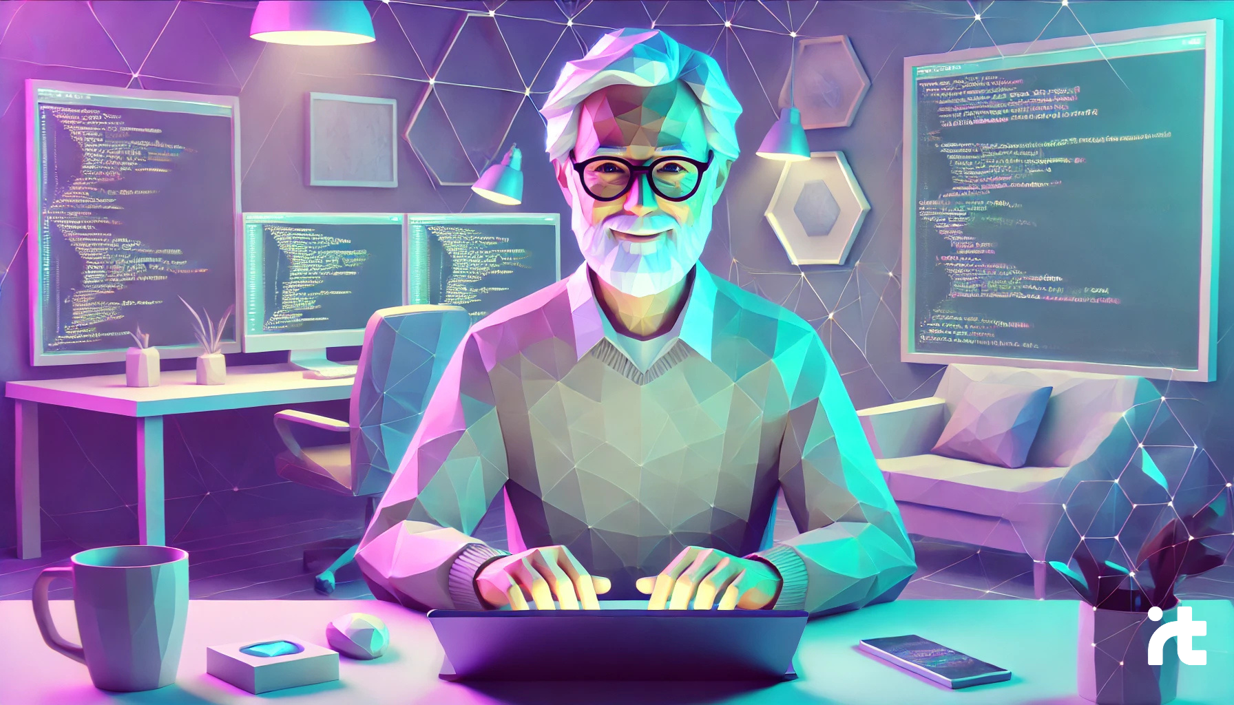 personas de todas las edades en el sector IT