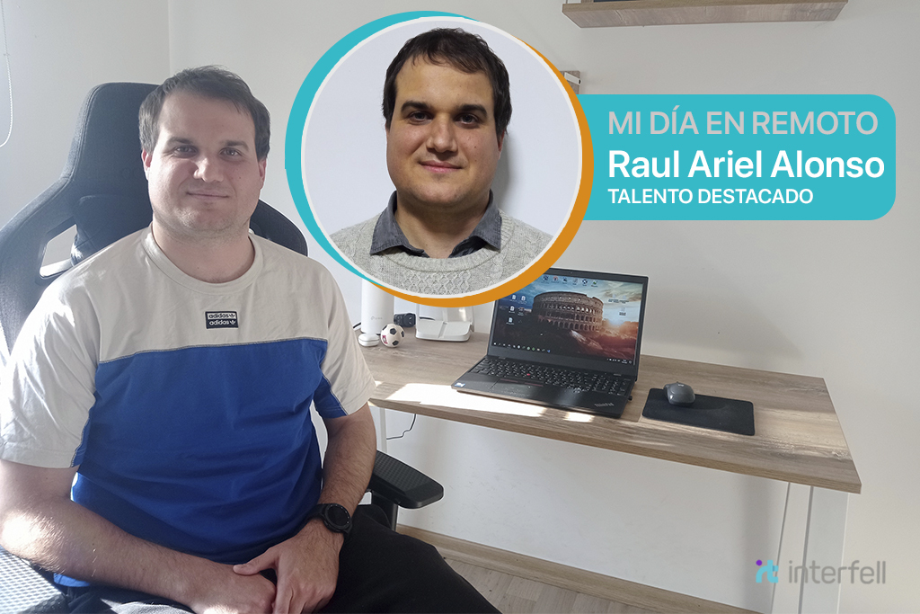 Raul Ariel Alonso trabajando remotamente